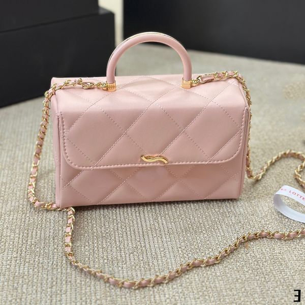 Dhgate Mesdames Sac à bandoulière de luxe Mini sac à bandoulière Designer Sacs à cosmétiques Flip Sac Sacs à main Matériel Chaîne Sac Docteur Sacs Lambskin Diamond Lattice Sac matelassé