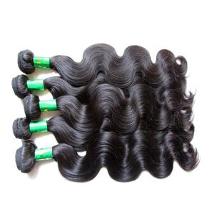 DHGate Bundles non transformés Péruvien Virgin Remy Extensions de cheveux humains 5pcs 500g Lot Couleur naturelle