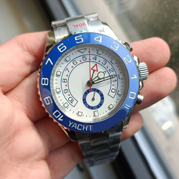 DHGate relojes para hombre diseñador 44 mm fecha automática reloj 904L correa de acero inoxidable zafiro espejo Montre De Luxe Gold yate relojes oyster relojes para hombres rootbeer