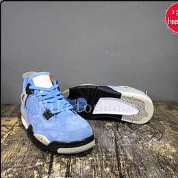 DHGATE OG University Blue Nubuck Basketball Shoes Heren and Women 4 SE Outdoor Sports Sneakers 4S Shoe White Oreo