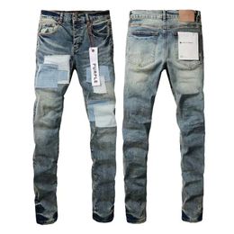 Dhgate skinny jeans paarse jeans broek jeans voor heren designer broek rechte katoenen mannen zwarte coole stijl luxe gescheurde jeans Jeans gescheurde fiets unisex jeans pant 40