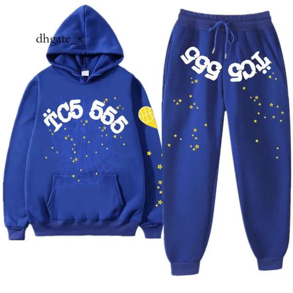 Dhgate sp5der tracksuit Diseñador Moda para mujer Monograma Imprimir Sudadera con capucha Túnica Pantalón Sudadera Lana Traje deportivo para mujer Joven Thug 555 Spider 555555