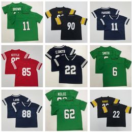 Dhgate gestikte babyvoetbalshirts Goedkope jersey Gepersonaliseerde babykleding Opruiming voetbalshirts Kelly Green Hurts Bosa Rice Yakuda Jersey