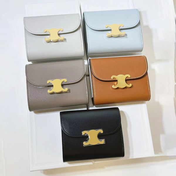 Bolso de lujo para mujer TRIOMPHES Poke Card Titular de la tarjeta Cartera de diseñador Tarjeta de identificación Monederos Monederos de cuero Bolsa para llaves Monederos con solapa clásicos para hombre Carteras con llave de dinero Llavero