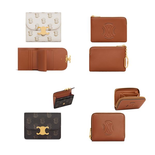 Porte-cartes de portefeuille pour femmes de qualité supérieure Porte-monnaie Porte-monnaie pour hommes Porte-clés de luxe Porte-passeport en cuir Porte-passeport classique Embrayage Sacs de créateurs Pochette pour clés