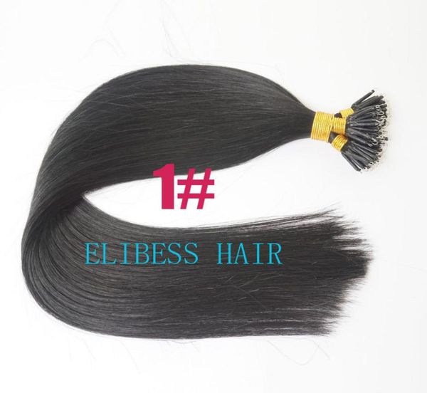 DHL 100 Virgin Indian Human Hair Queen Products 24quot 1GS 100sset Stick Tip Nano Anillo Extensiones de cabello 18271382