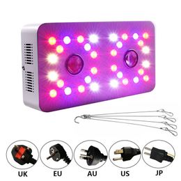 DHL 1000W COB LED Grow Light 100-265V Volledige spectrum Dubbele Schakelaar Dimbare Grow Lamp voor Indoor Grow Tent Plants Bloem