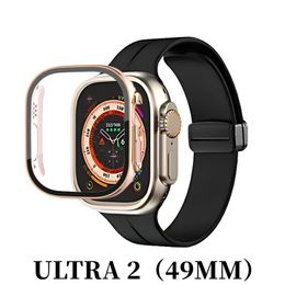 Alta calidad para Apple Watch Ultra 2 Series 9 45MM 49MM iWatch correa marina reloj inteligente reloj deportivo caja de correa de carga inalámbrica Funda protectora Envío rápido