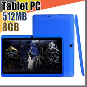 50X 2018 7 pulgadas Q88 ALLwinner A33 Quad Core Tablet PC 8GB 512MB 1,5 GHz Android 4,4 HD tabletas cámaras duales A-7PB