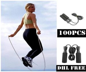 DHL 100pcs portant la corde à sauter corde vitesse fitness perdre du poids équipement d'exercice de gymnastique réglable boxe sauter sport saut Rop4316099