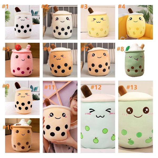 DHL 13 estilos 23 cm Kawaii Leche Babo Taza de té Juguete de peluche Muñeco de peluche Sueño suave Sostener Almohada Anime Cojín Lindo Navidad Regalos de cumpleaños para niños