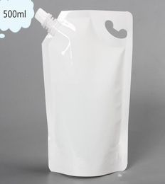 DHL 1422cm 500 ml 500pcs Lot blanc vide Dypack Spout Sac Jelly JELLY VIN BUISINE SEB SPOUT PE POLY PARTER POULIR PACH5303502