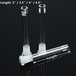 DHL Glass DownStem 4 tamaños 14 mm hembra a 18 mm macho Hookah Stem Drop Down Adapter para agua Bong Dab Rigs