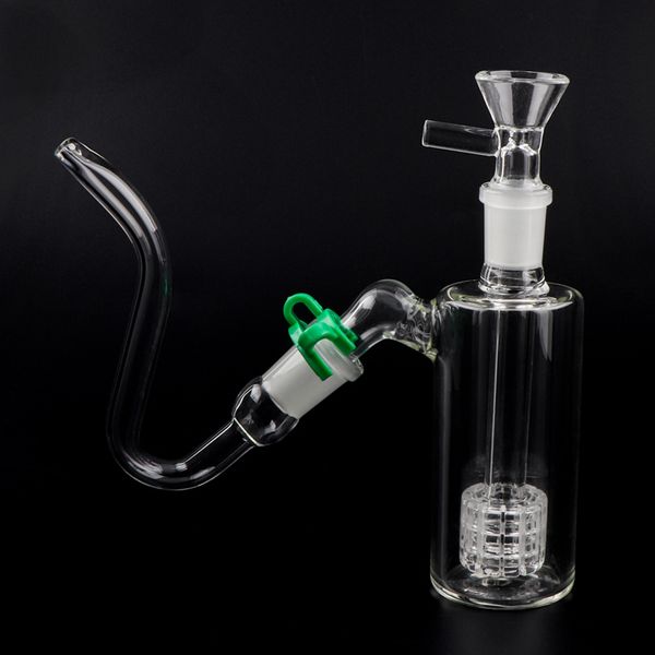 DHL!!! 14 mm 18 mm Matrix Perc Glass Ash Catcher Bubbler con adaptador J-Hooks J ganchos Tubos de vidrio y recipiente de vidrio para plataformas de agua Bongs