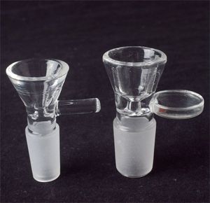 DHL 14mm Bol en verre mâle Poignée 18mm Narguilé 2 Types d'entonnoir Accessoires d'accessoires de tabac de tabac de tuyau de tuyau d'huile