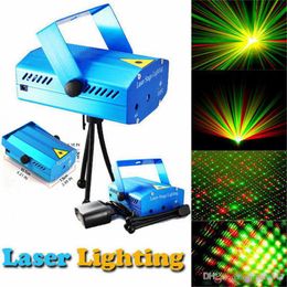 DHL 150MW Mini Rood Groen Moving Party Blauw / Zwart Body Laser Stage Light Laser DJ Party Light Twinkle With Tripod LED Stage Lamp