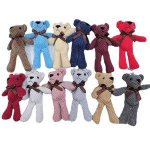 DHL 17 CM mignon ours en peluche pendentif en peluche peluche poupée sac porte-clés décorations Kawaii Mini ours en peluche pour enfants filles