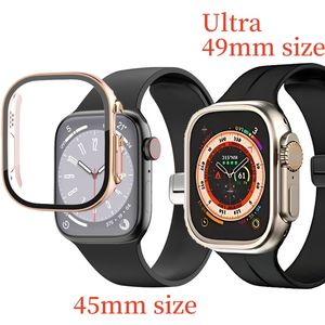 Taille 49mm pour Apple watch Ultra série 8 45MM 49mm iWatch bracelet marin montre intelligente montre de sport housse de protection smartwatch