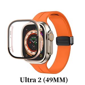 Tamaño de 49mm para Apple watch Ultra 2 Series 9 iWatch correa marina reloj inteligente reloj deportivo funda protectora para reloj inteligente