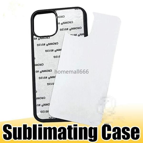 DHL 2D Sublimation Plastique Dur DIY Designer Téléphone Cas PC Sublimation Couverture Arrière Vierge pour IP 12 11 XS MAX Samsung Note20 FY3003 AAsxa10