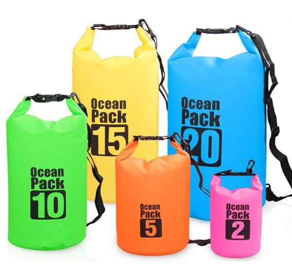 DHL 2L Ocean Pack Bolsa seca impermeable Saco seco multiusos para kayak flotante al aire libre Senderismo Natación Snowboarding1012010