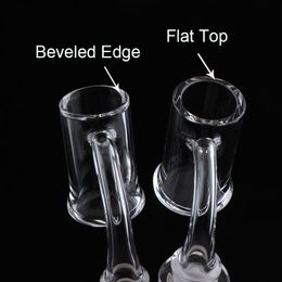 ¡¡¡DHL!!! 45 mm de alto Evan Shore Parte superior plana / Borde biselado Cuarzo Banger Nails 3 mm de espesor Junta macho hembra para vidrio Bongs Plataformas petroleras