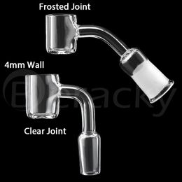 4mm muur 20mmod platte top quartz banger roken 10mm 14mm 18mm mannelijke vrouwelijke duidelijke / matgewricht 4590 spijkers voor glazen water bongs