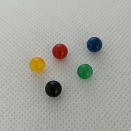 DHL 5 Colors 6mm Quartz Terp Pearl Smoking Bead Insert DAB Ball Rood Geel Groen Blauw Zwart Spinning Kralen Voor Banger Water Bong