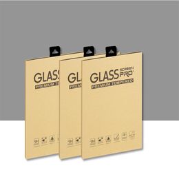 DHL 500pcs / lot entier avec cintre coloré Kraft papier emballage BOX paquet pour iPhone Samsung verre trempé Screen Protector326L