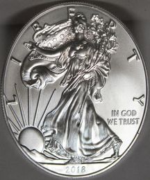DHL 50pcslot1 oz 2018 American Eagle Silver Coinno MAGNETINMIRROR Effect1160525