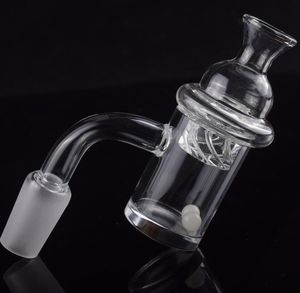 DHL 5 mm Clear Bottom Quartz Banger Nail con ciclón Spinning Carb Cap Terp Pearl Ball 10 mm 14 mm 18 mm Mujer macho para bongs de vidrio