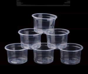 DHL 5OZ Disposable Jelly Cup Mini Plastic Ronde Gedeelte Pudding Mok Transparante Jello Souffle Jam Shot Cups met Deksels SN4186