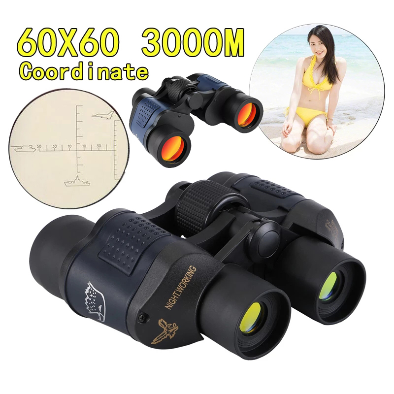 Ready 60X60 3000M Ourdoor Telescopio impermeable Binoculos de definición de alta potencia Visión nocturna Caza Binoculares térmicos Telescopio monocular para campamento Viajes Jugar