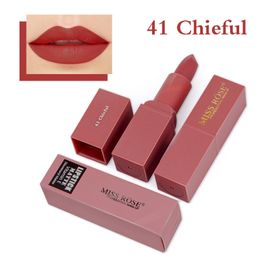 DHL Gratis Lip Gloss 8 Kleuren Miss Miss Merk Make-up Rode Kleur Lip Matte Lipstick Lips Kit Waterdichte Cosmetica Naakt Schoonheid