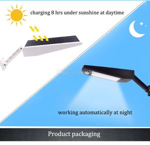 DHL 900LM LED Solar Light Outdoor Waterdichte Verlichting voor Tuinwand 48 LED's Vier Modi Rotable Pool Solar Lamp Nieuwste