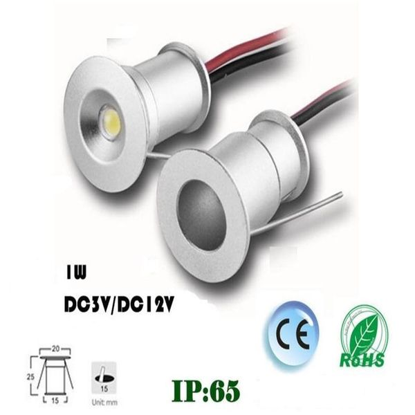 DHL 9PCS 1W 15mm Mini LED Downlight LED Sous Cabinet Lumière Escalier Lumières Mini Spot Encastré Blanc Rouge Bleu Green2239