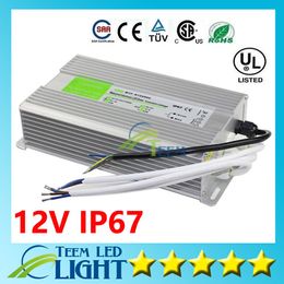 DHL AC 110-240V NAAR DC 12V 15W - 200W Waterdichte IP67 Elektronische Driver Outdoor Voeding LED Stroken Transformator Adapter Onderwaterlichten