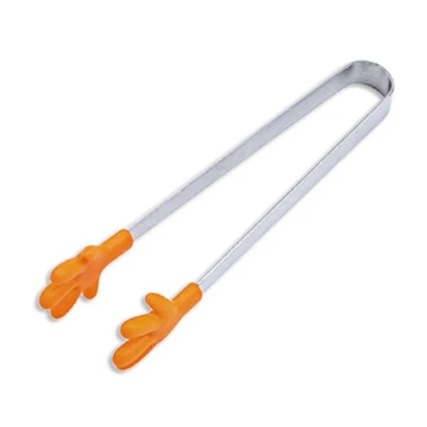 DHL Bar Outils Mignon Créatif Petit Clip En Silicone Antidérapant En Acier Inoxydable Mini Alimentaire Glace Carré Suger BBQ Pinces Clips Produits De Cuisine En Gros