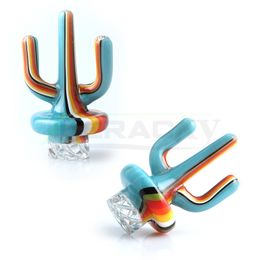 DHL !!! Beracky Cactus Glas Roken Spinning Carb Cap Unieke 35mmod gekleurde heady caps voor afgeschuinde rand Quartz Banger Nails Water Bongs DAB Rigs Pipes