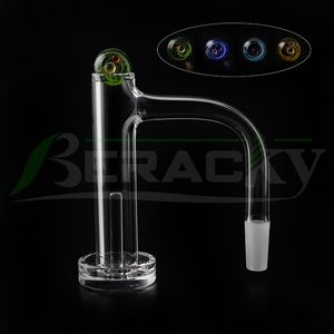 Beracky Full Weld Biseled Edge Contral Tower Quartz Banger con Glass Universo Galaxy Space Marble Quartz Terp Píldora Terp 16 mmod uñas totalmente soldadas para bongs de agua