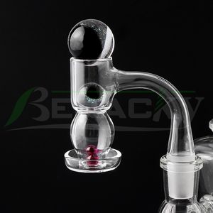 DHL !!! Beracky volledige las Terp Smurper Roken Quartz Banger met 22mm / 14mm Glas Dichro Marmeren Parels Ruby Kralen Voor DAB Rigs Watergrenzen