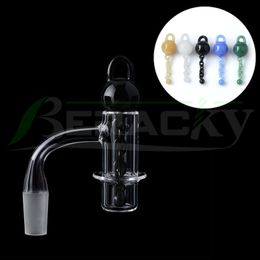 DHL !!! Beracky Halo afgeschuinde rand Roken Quartz Banger met Glas Terp Chains Cap 2.5mm 20mmod Male Vrouwelijke Slurper Nails voor Water Bongs DAB RIGS