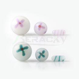 DHL !!! Beracky Fumeurs Accessoires Verre Terp Slurper Marble Set avec une pilule de perles à billes de 22 mm de 15mm pour une bordure biseautée sans soudure de quartz BANGER BANGER Nails d'eau BONGS