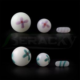 DHL !!! Beracky Fumeurs Accessoires Verre Terp Slurper Marble Set avec une pilule de perles de boule de 22 mm de 15mm pour la soudure complète Banct Banger Banger Banger Nails Water Bongs DAB Huile Plateaux