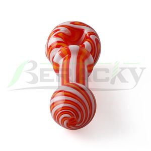 DHL Beracky EE. UU. Glass Heady Trippy Swirls Cuchara Tubos de mano 4.5 Pulgadas Tubos de vidrio hechos a mano Tubo de mano Filtro para fumar para tabaco Hierba seca