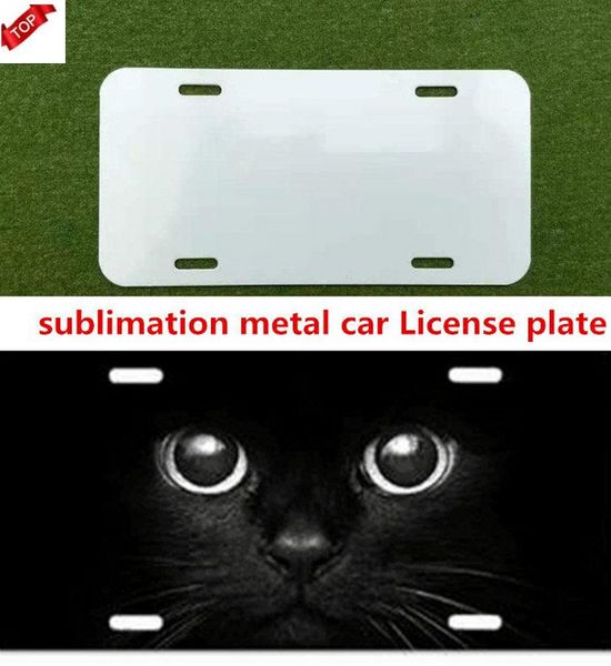 Promoción grande de DHL, sublimación de metal en blanco, materiales de placa de matrícula de coche, impresión de transferencia de corazón caliente, consumibles personalizados diy 29,5*14,5 CM FY7670 COwe26