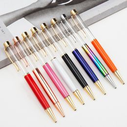 DHL Blank Bling Bling 2-en-1 Slim Crystal Diamond Stylos à bille Glitter Stylus Touch Pen DIY stylos 13 couleurs