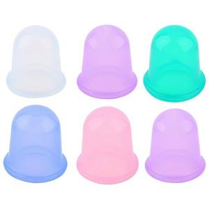 DHL-Body Facial Silicone Vacuum Cans Massage Cupping Devices Suction Cup Pain Relief Anti-cellulite Slimming Massage Cups 4.9