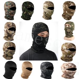 Masque de ski de camouflage DHL, capuche tactique, bonnets Skullies pour hommes et femmes, cagoule de moto, couvre-chef de sport, chapeau de cyclisme DB405