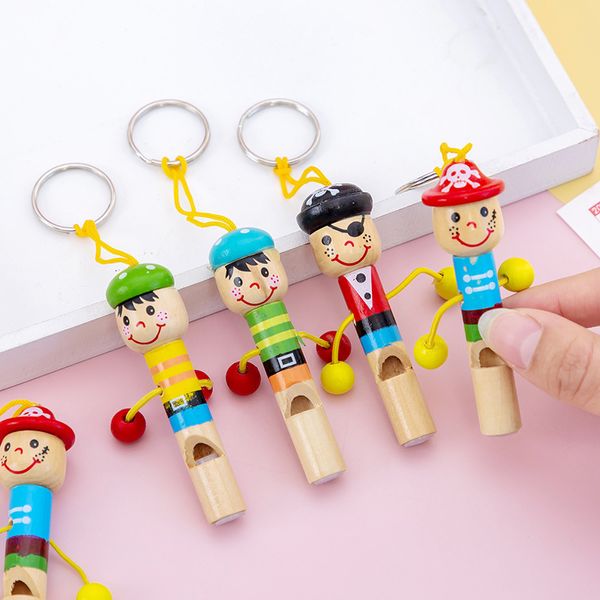 Sifflet en bois de dessin animé DHL, jouet de fête, Instrument à vent pour enfants, sifflet pour bébé, prix de la maternelle, petit cadeau